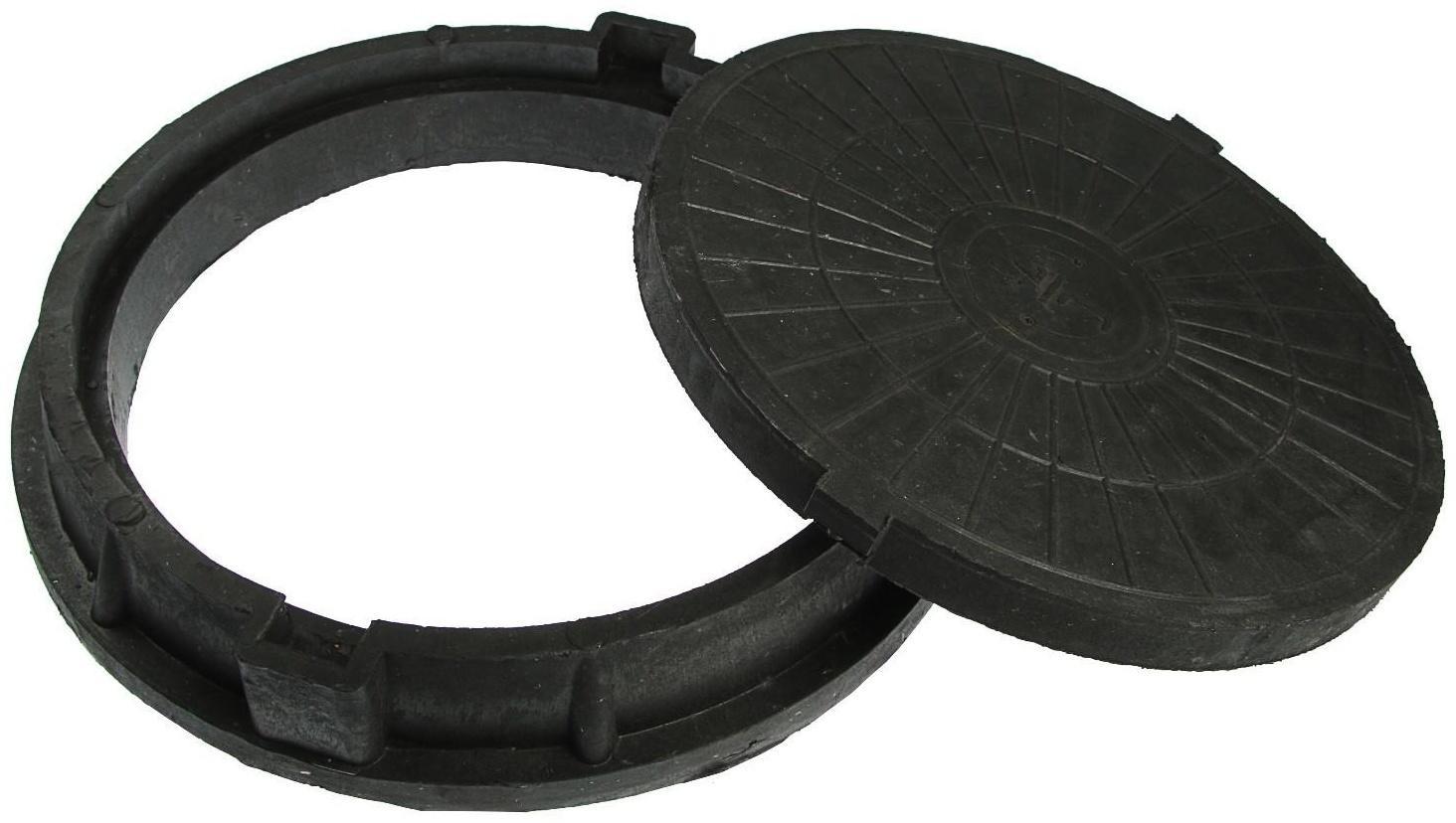 Люк полимерный, легкий, 70 кН, нагрузка до 7 т, черный