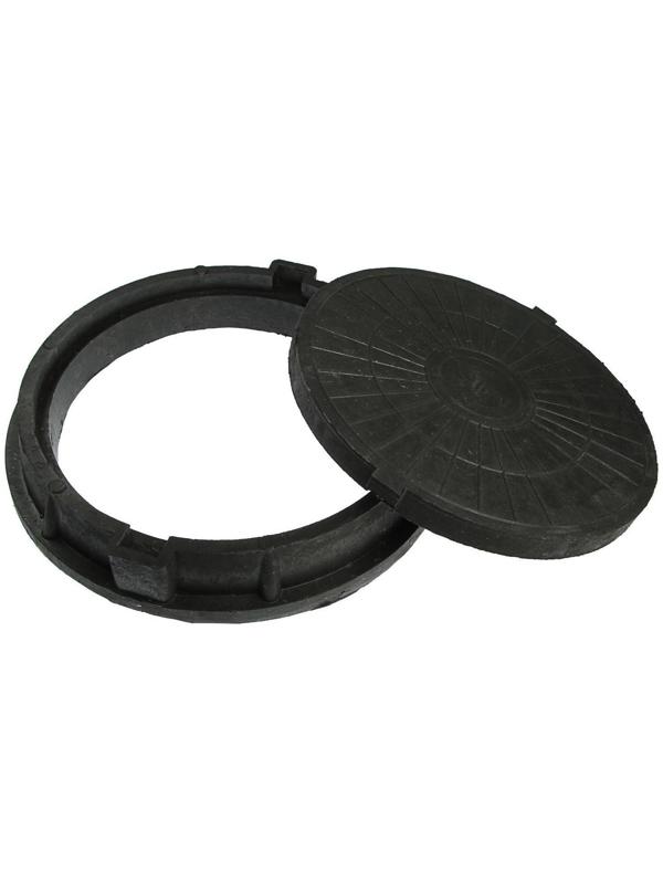 Люк полимерный, легкий, 70 кН, нагрузка до 7 т, черный