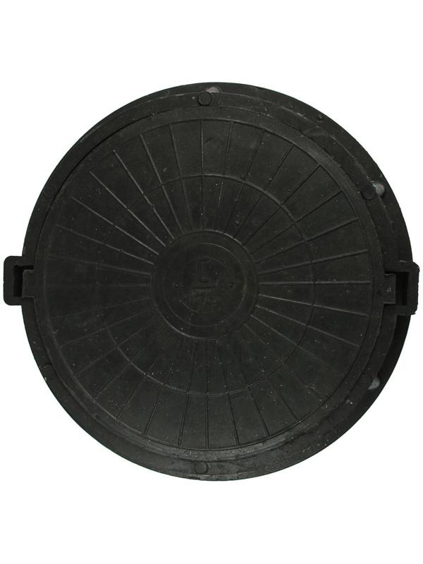 Люк полимерный, легкий, 70 кН, нагрузка до 7 т, черный