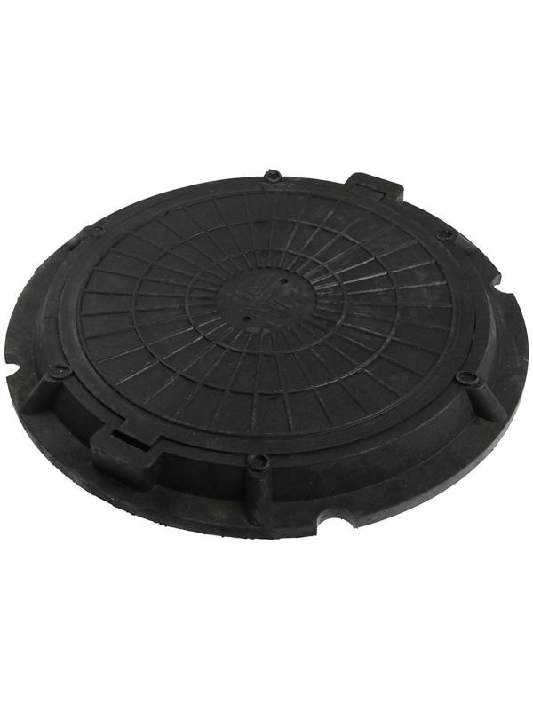 Люк полимерный, легкий, 30 кН, нагрузка до 3 т, черный