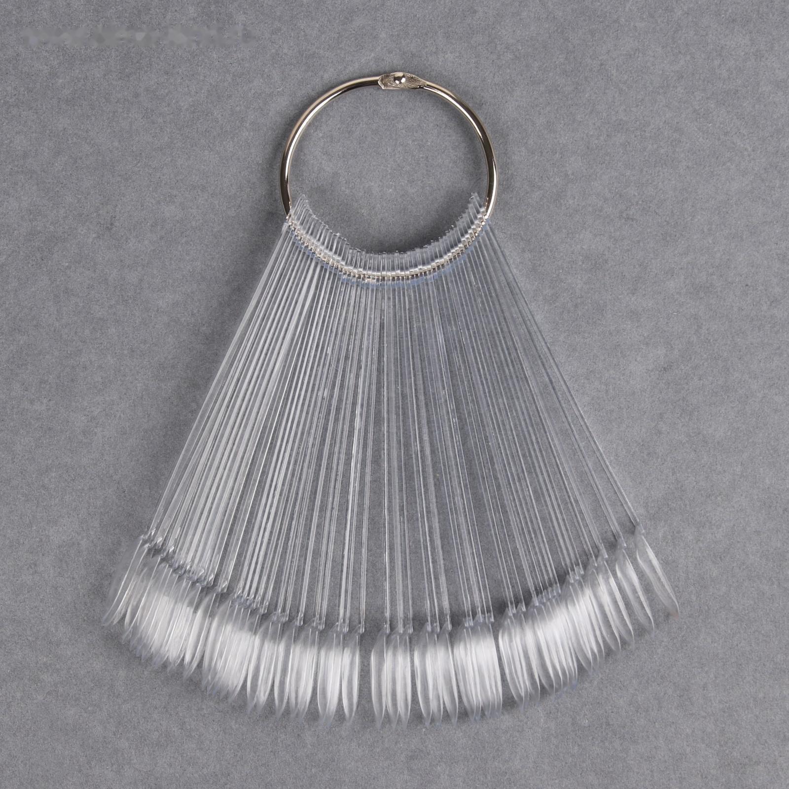 Палитра для лаков на кольце, 50 ногтей, форма овал, цвет прозрачный