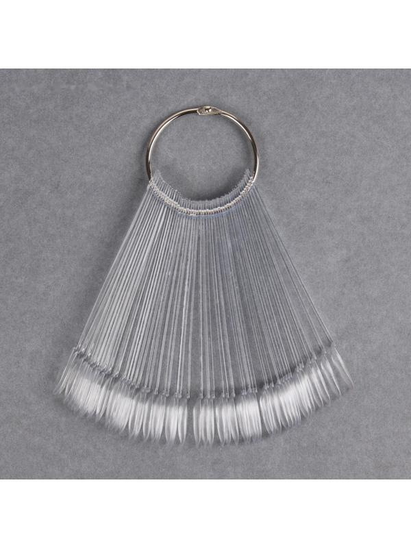 Палитра для лаков на кольце, 50 ногтей, форма овал, цвет прозрачный