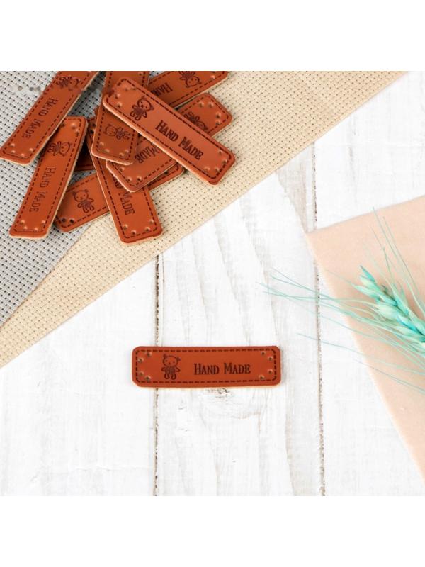 Набор нашивок «Hand made», 5 × 1,5 см, 10 шт