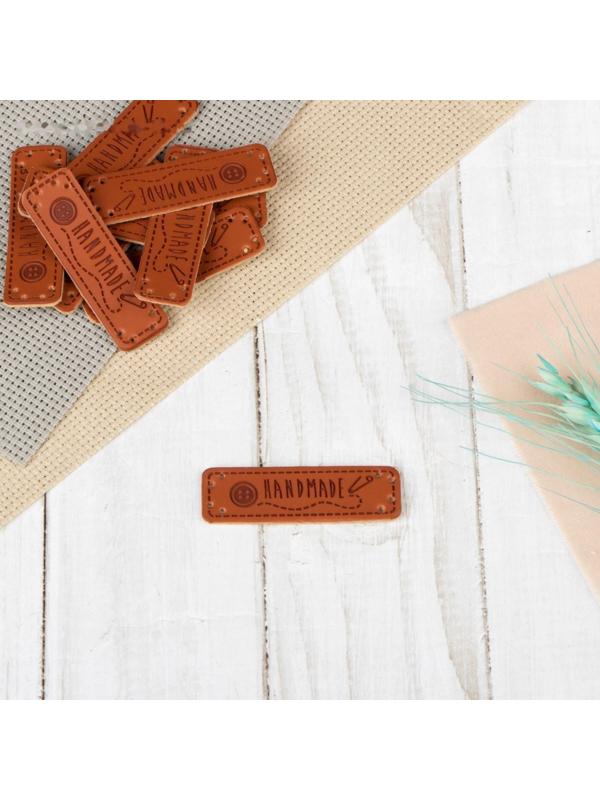 Набор нашивок «Hand made», 5 × 1,5 см, 10 шт