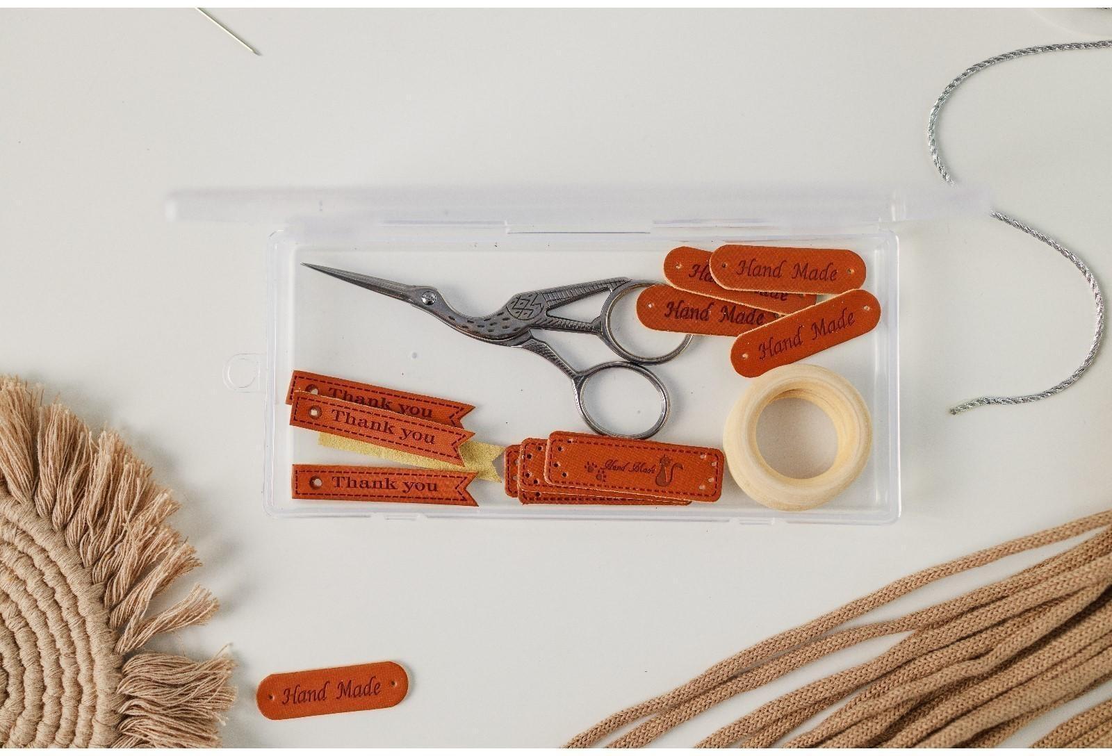 Набор нашивок «Hand made», 5 × 1,5 см, 10 шт