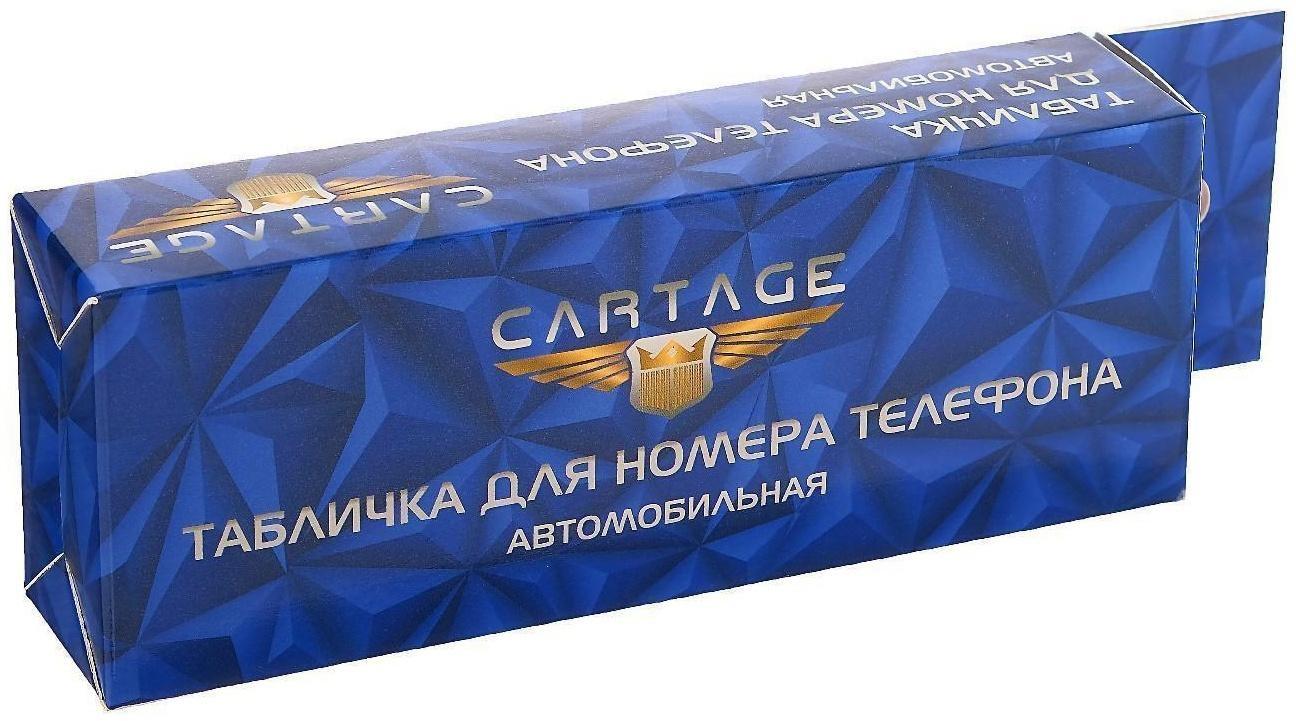 Табличка Cartage, для номера телефона с крышкой, черный
