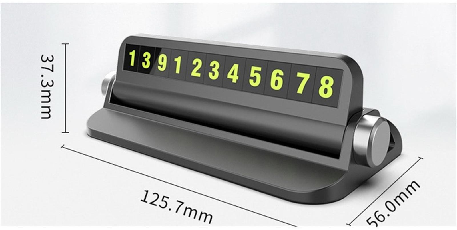 Табличка для номера телефона поворотная, черный