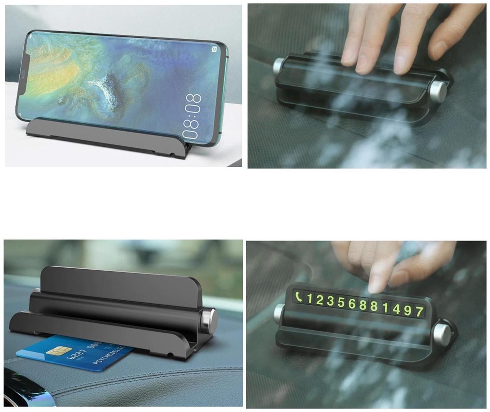 Табличка для номера телефона поворотная, черный