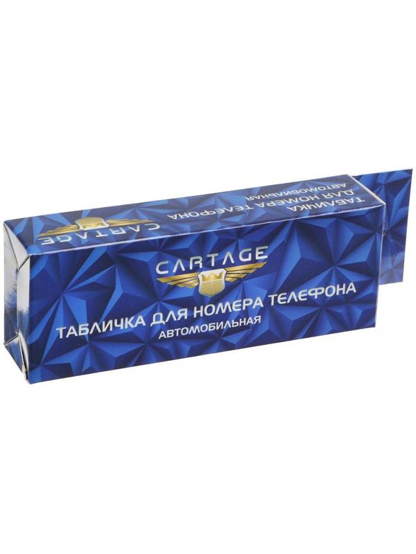 Табличка для номера телефона Cartage, люминесцентные цифры, черный