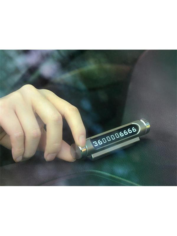 Табличка для номера телефона Cartage, люминесцентные цифры, серебро