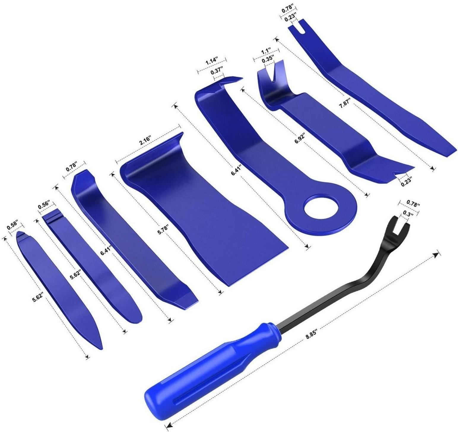 Инструмент для разбора пластика в авто, усиленный, набор 7 предметов