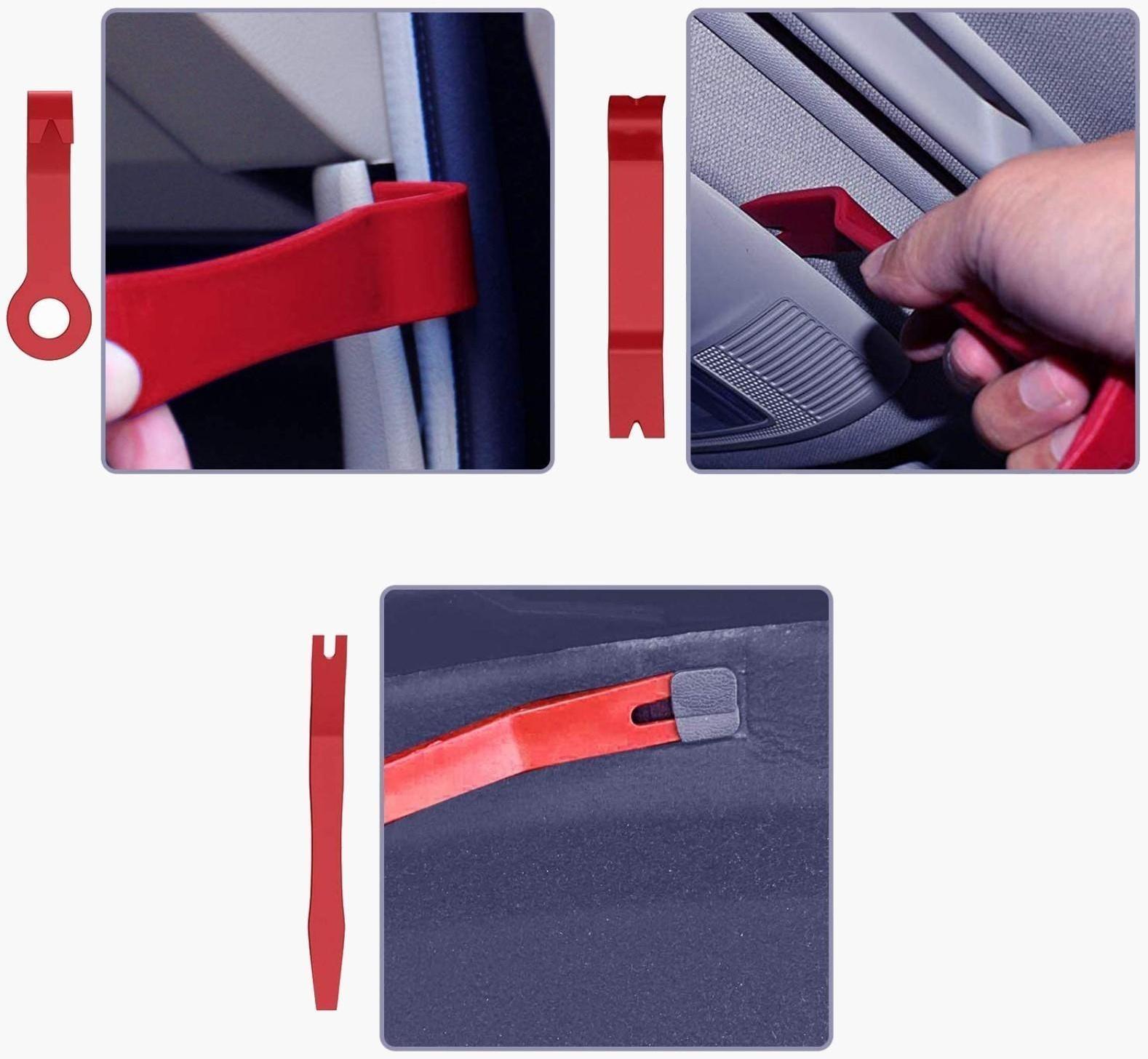 Инструмент для разбора пластика в авто, усиленный, набор 8 предметов