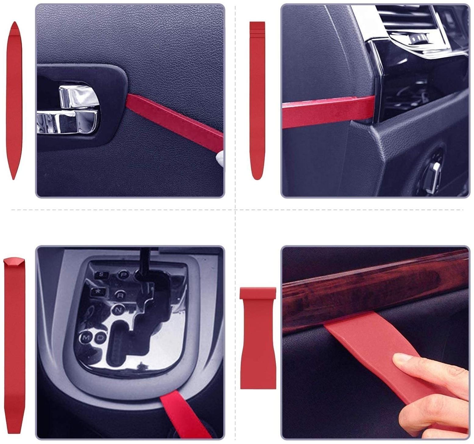 Инструмент для разбора пластика в авто, усиленный, набор 8 предметов