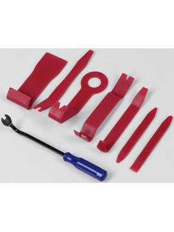 Инструмент для разбора пластика в авто, усиленный, набор 8 предметов