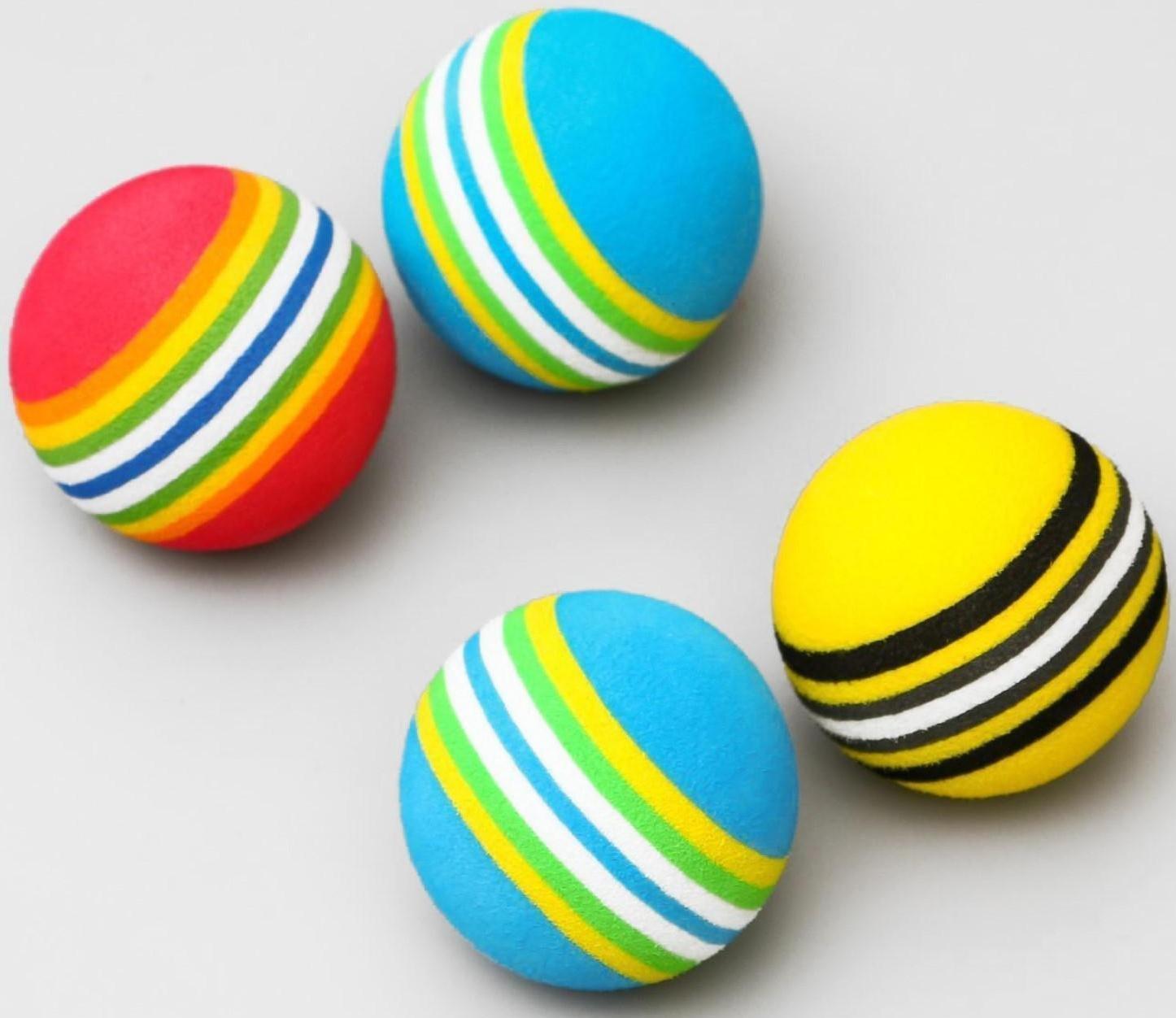 Набор из 2 игрушек «Полосатые шарики», диаметр шара 4.2 см (большие), микс цветов