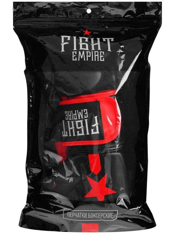 Перчатки боксёрские детские FIGHT EMPIRE, 6 унций, цвет чёрный