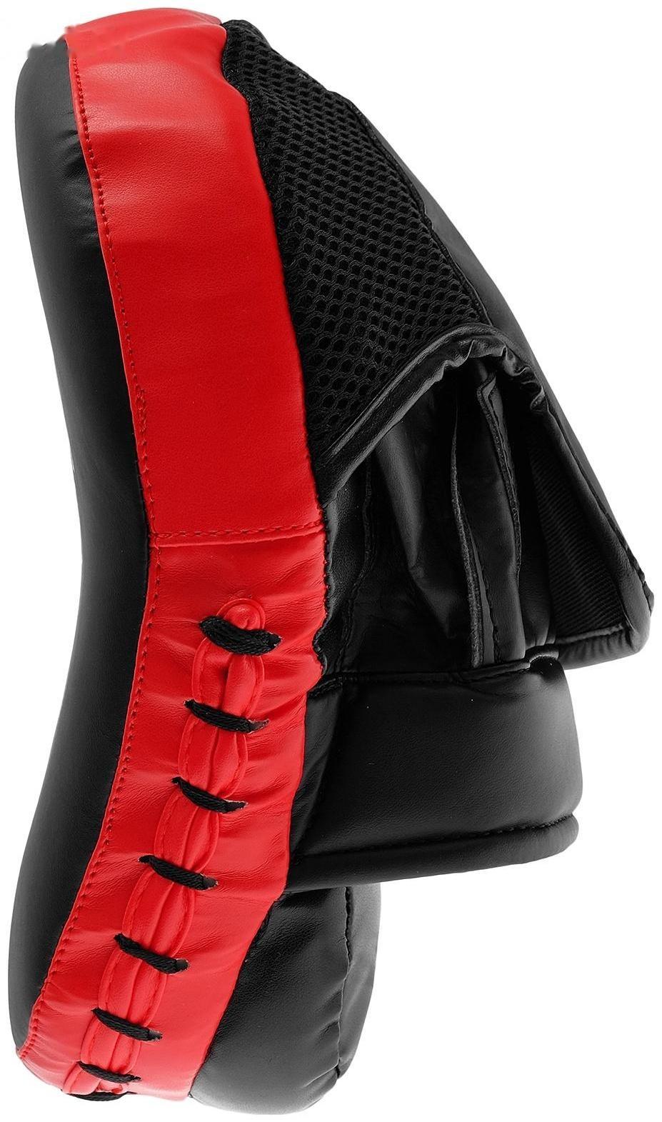 Лапа боксёрская FIGHT EMPIRE PRO, 1 шт., цвет чёрный/красный