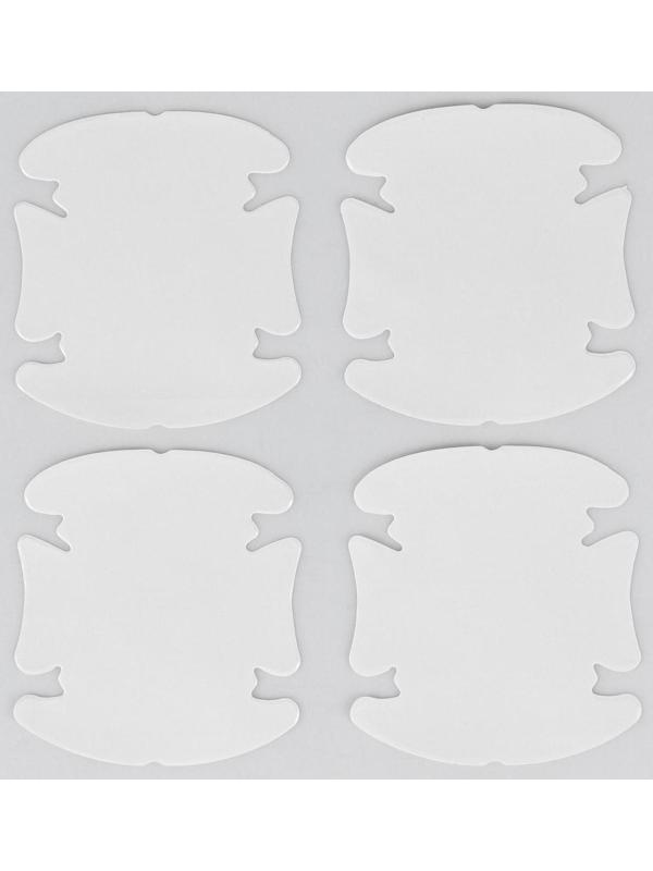 Пленка защитная под ручки дверей, 9.5х9см, прозрачная, набор 4 шт