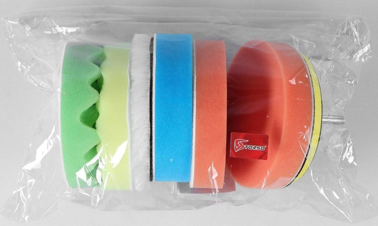 Круг для полировки TORSO, 125 мм, набор 8 предметов