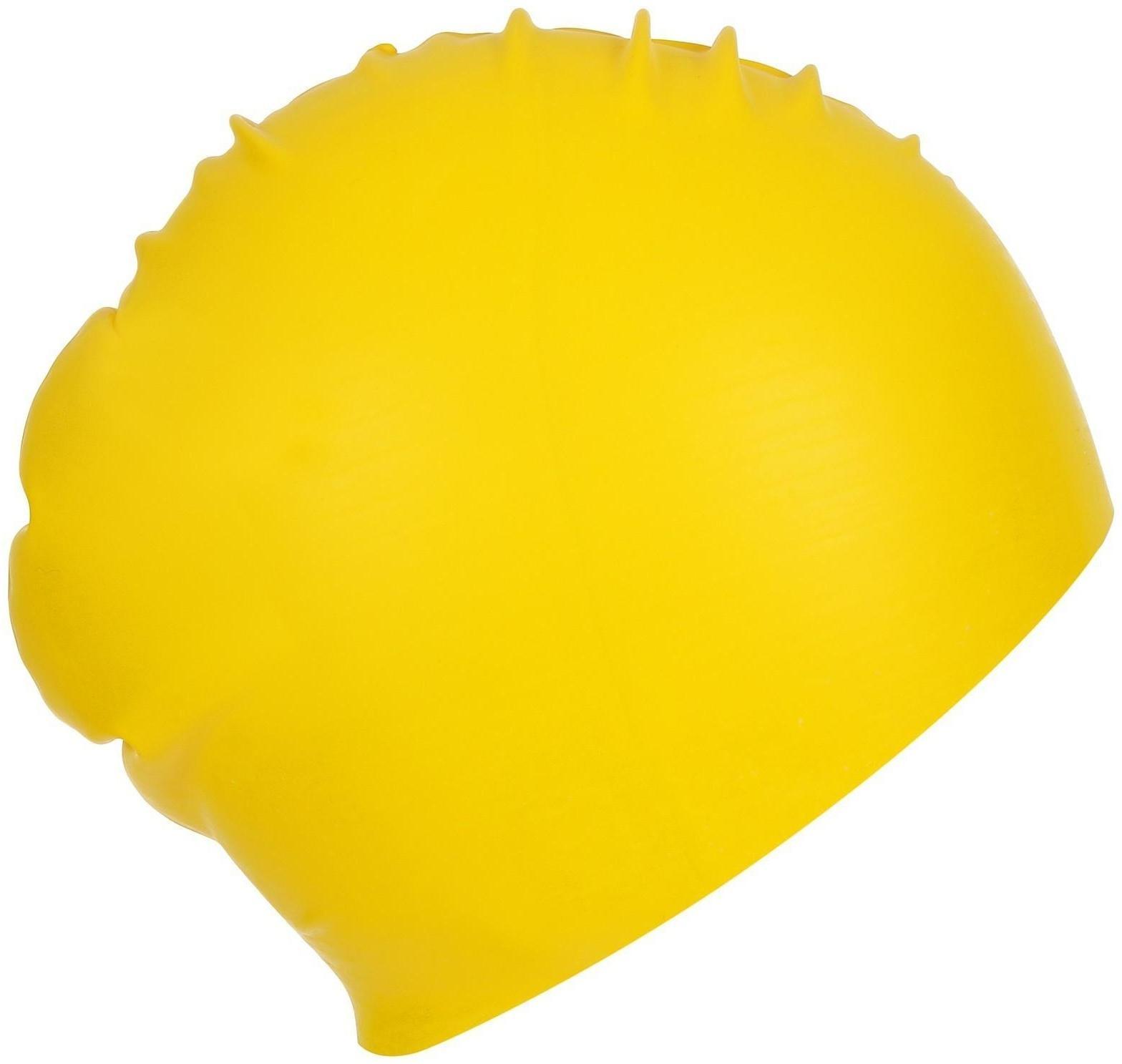 Шапочка для плавания взрослая, резиновая, обхват 54-60 см, цвета микс