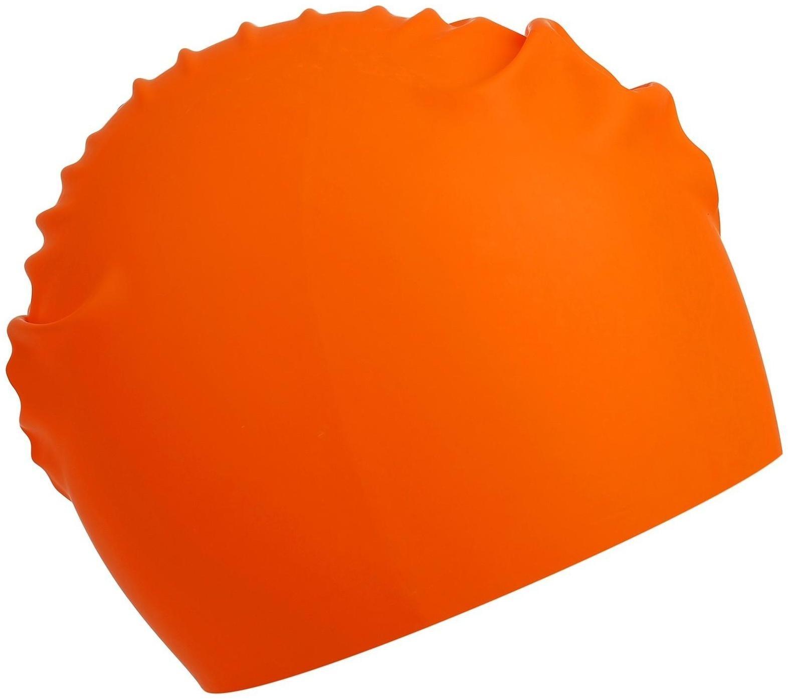 Шапочка для плавания взрослая, резиновая, обхват 54-60 см, цвета микс