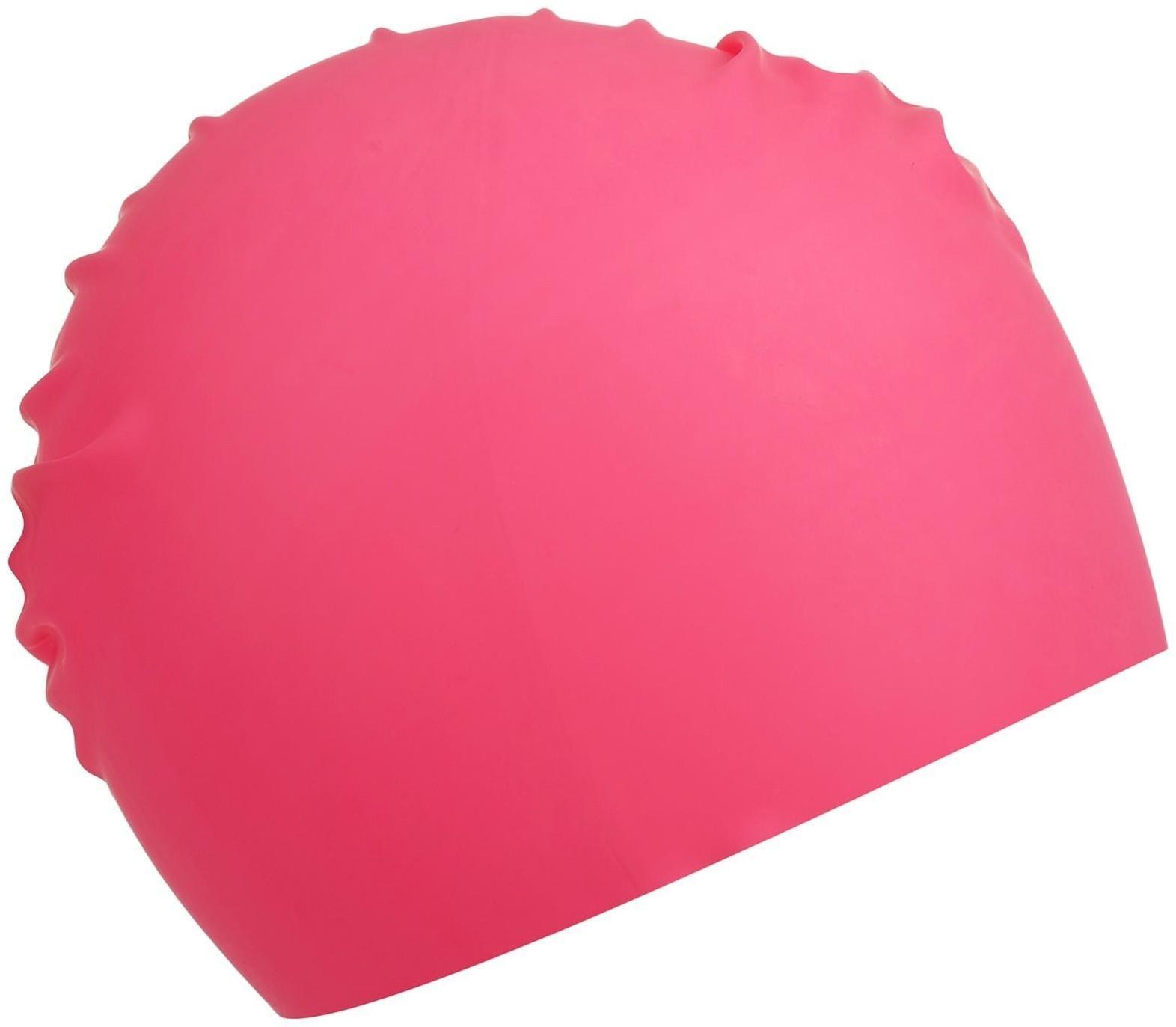 Шапочка для плавания взрослая, резиновая, обхват 54-60 см, цвета микс