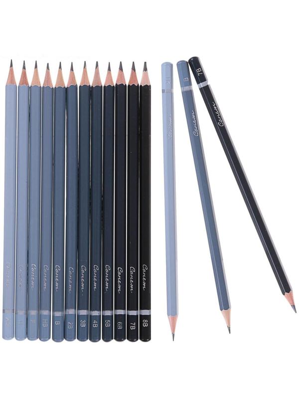 Набор карандашей чёрнографитных разной твёрдости ЗХК 