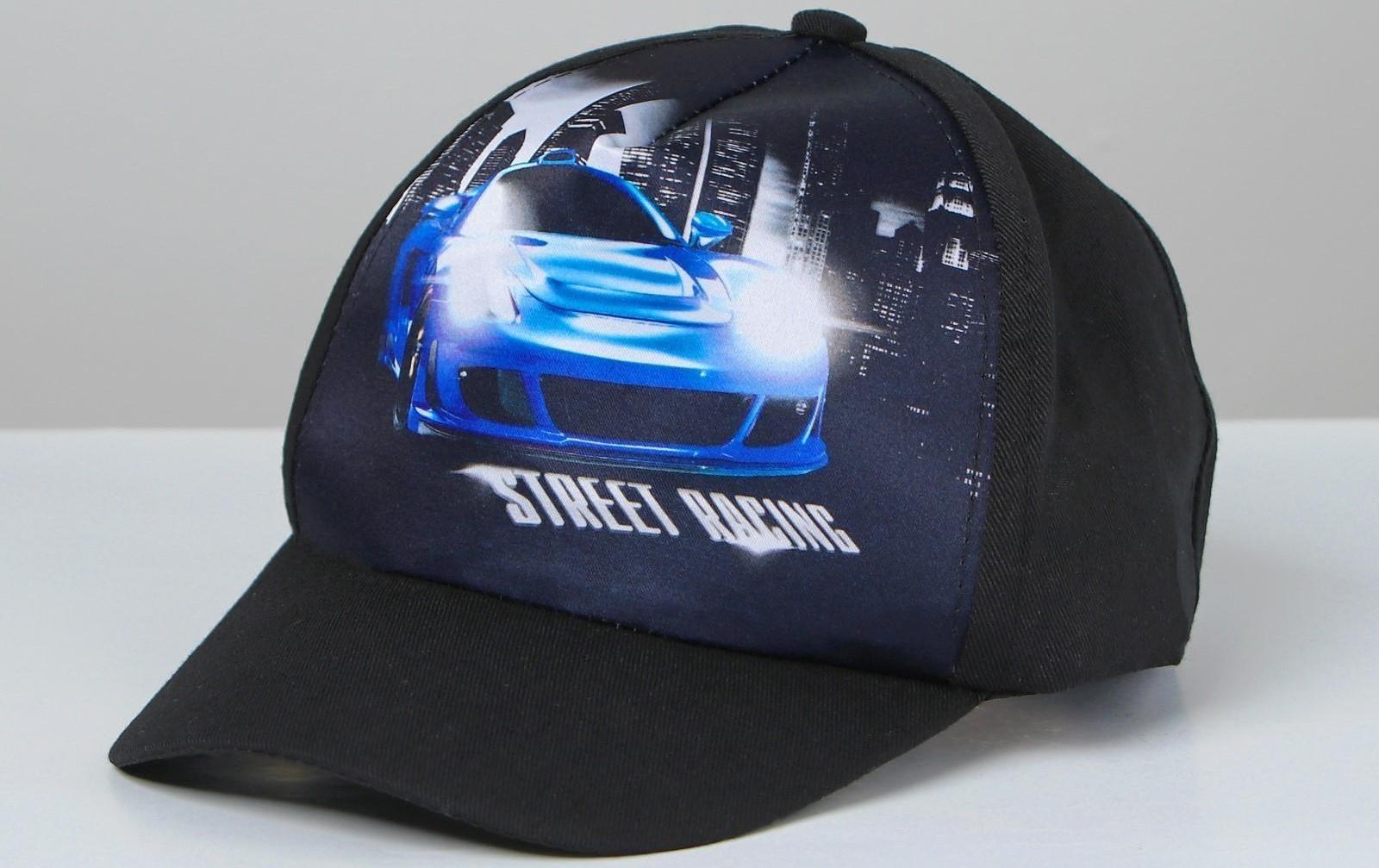 Кепка детская «Тачка с флагом», р-р. 52-54, 5-7 лет