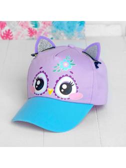 Кепка детская «Совунья», с заколочками, р-р. 52-54, 5-7 лет