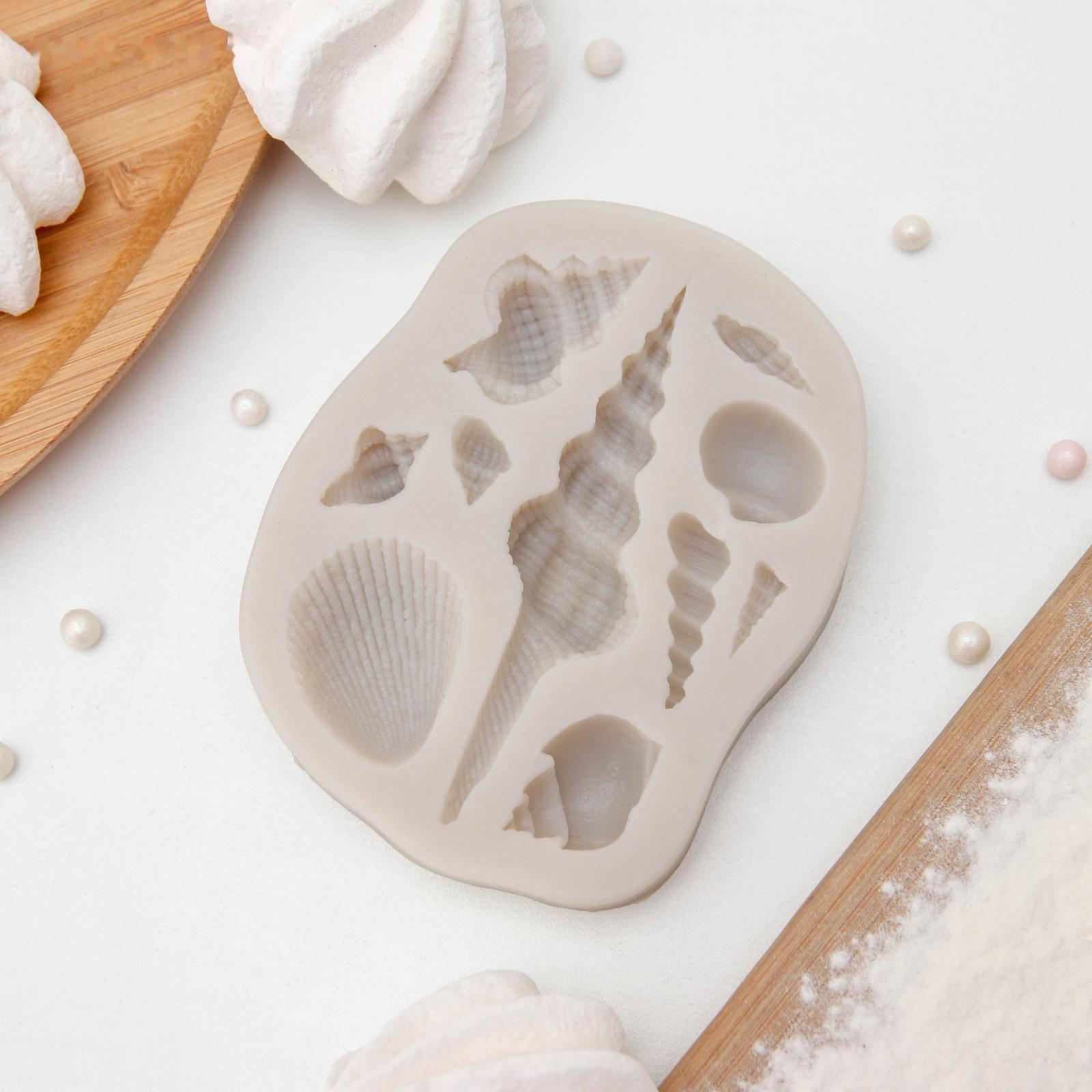 Молд «Большие ракушки», 9,4×7,5×1,5 см, цвет МИКС