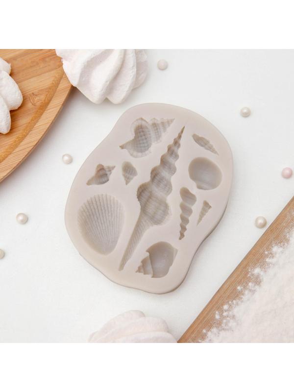 Молд «Большие ракушки», 9,4×7,5×1,5 см, цвет МИКС