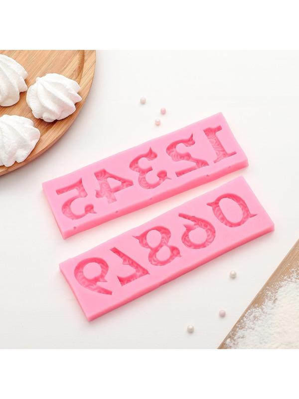 Молд «Цифры с узором», 16,6×10,5 см, цвет МИКС