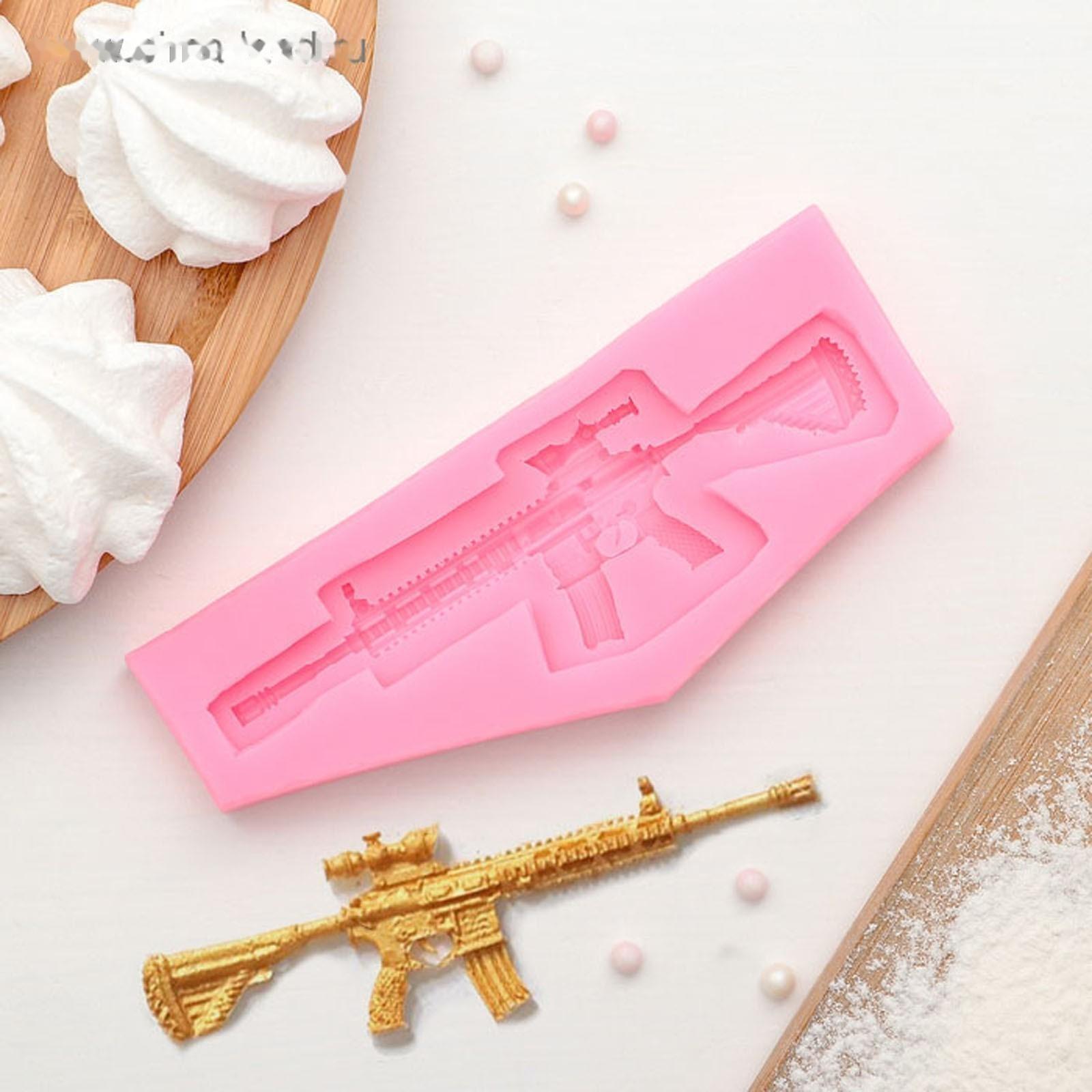 Молд силиконовый «Пистолет-пулемёт», 13,2×5,3 см, цвет МИКС