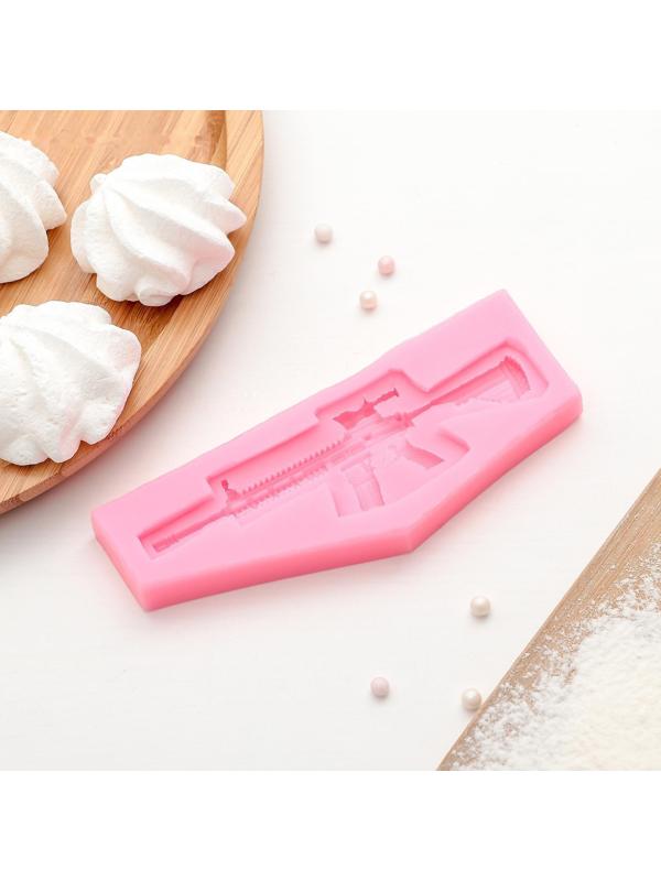 Молд силиконовый «Пистолет-пулемёт», 13,2×5,3 см, цвет МИКС