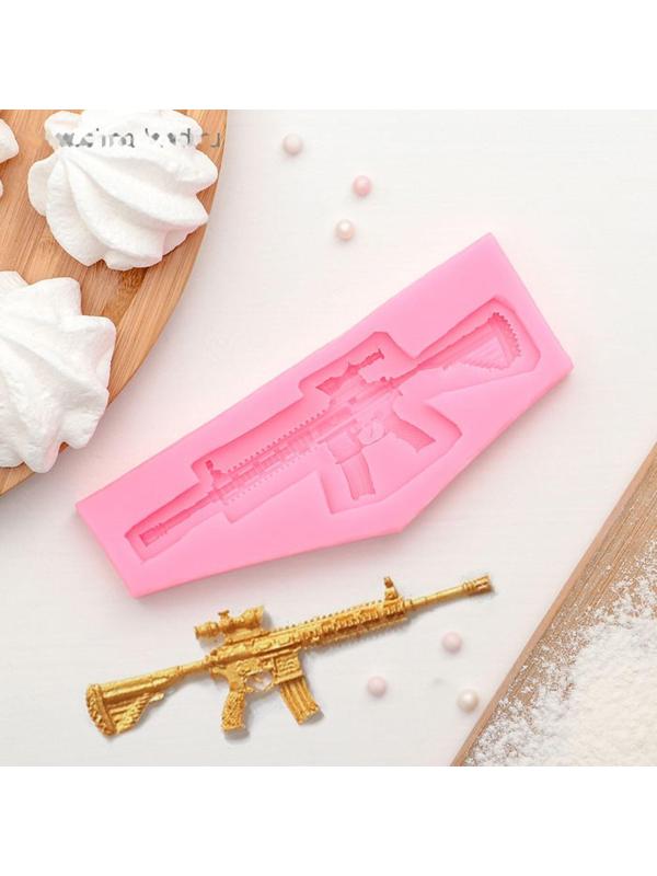 Молд силиконовый «Пистолет-пулемёт», 13,2×5,3 см, цвет МИКС