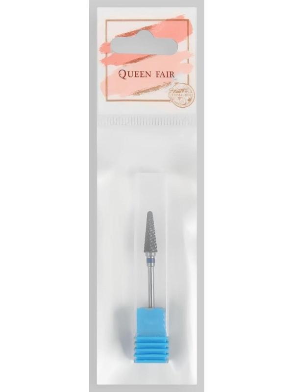 Фреза твердосплавная для маникюра «Тонкий конус», средняя нарезка, 4 × 15 мм, в пластиковом футляре