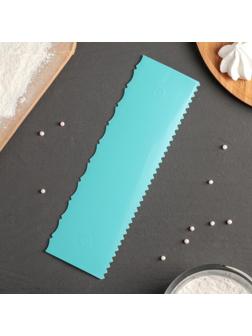 Шпатель кондитерский Доляна «Узор», двойной, 25,5×7,5 см