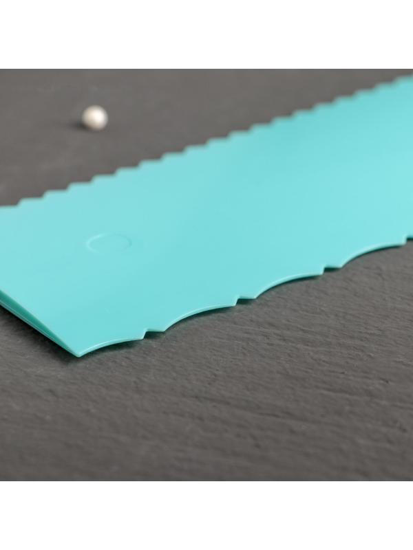 Шпатель кондитерский Доляна «Узор», двойной, 25,5×7,5 см