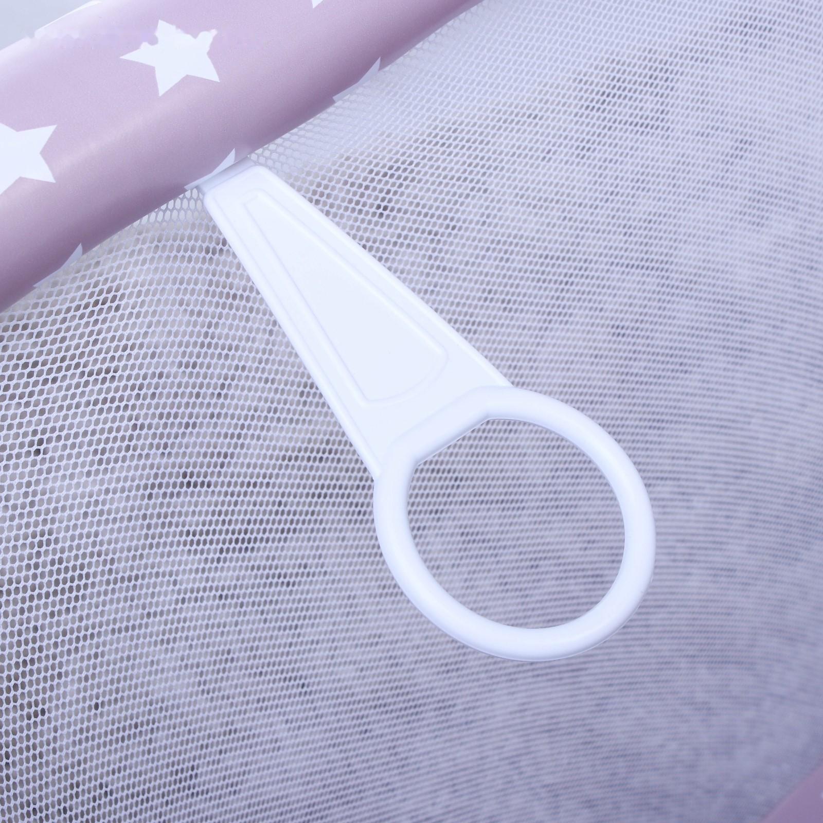 Манеж Polini kids Classic Звезды, цвет макиато-белый