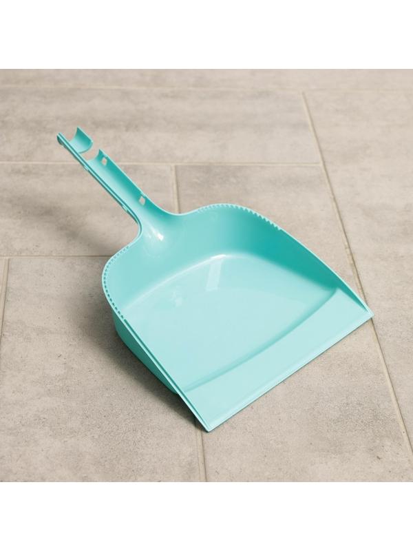 Веник для пола с совком «Практик», цвет бирюзовый