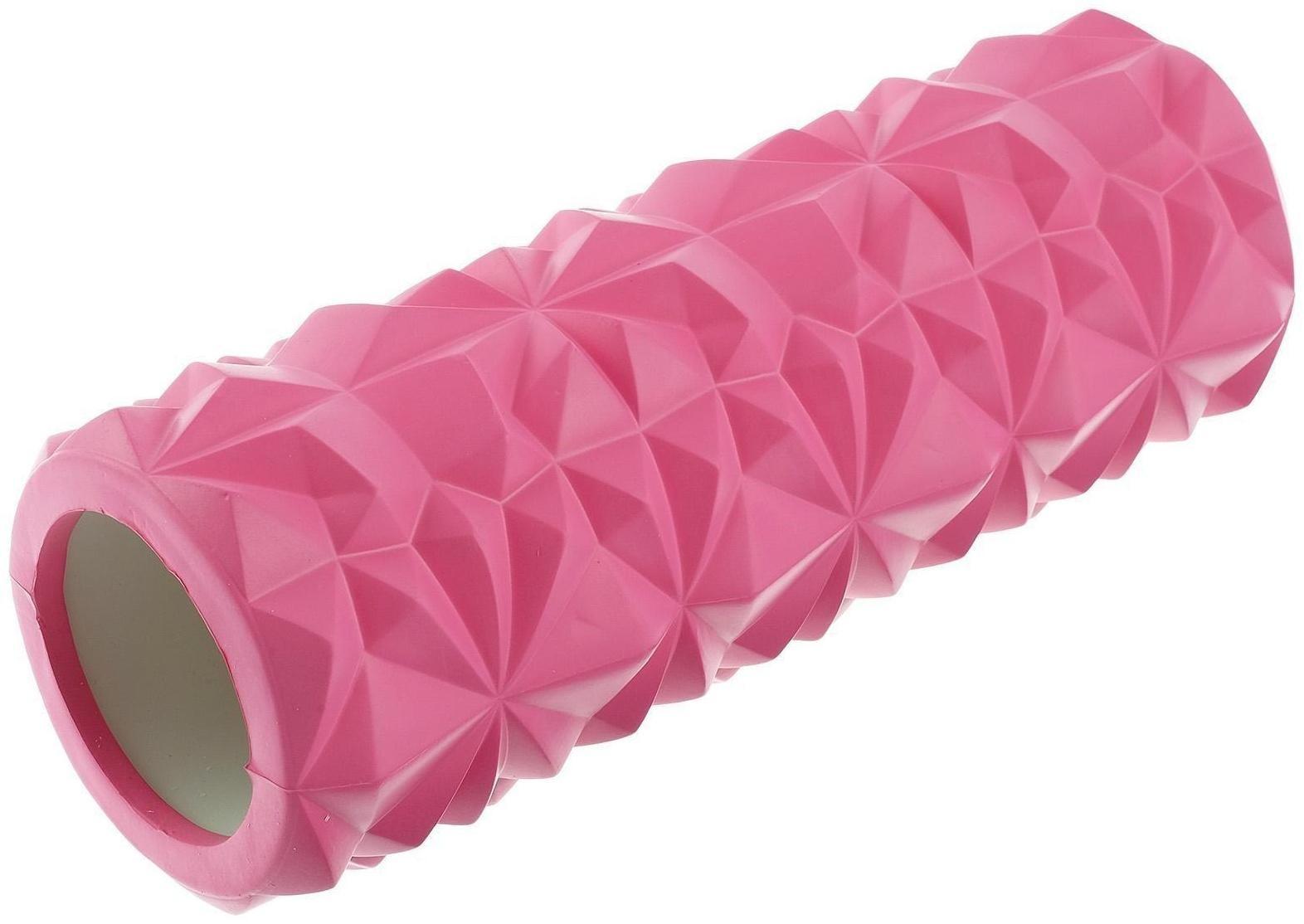 Роллер для йоги, 33 × 11 см, цвет розовый