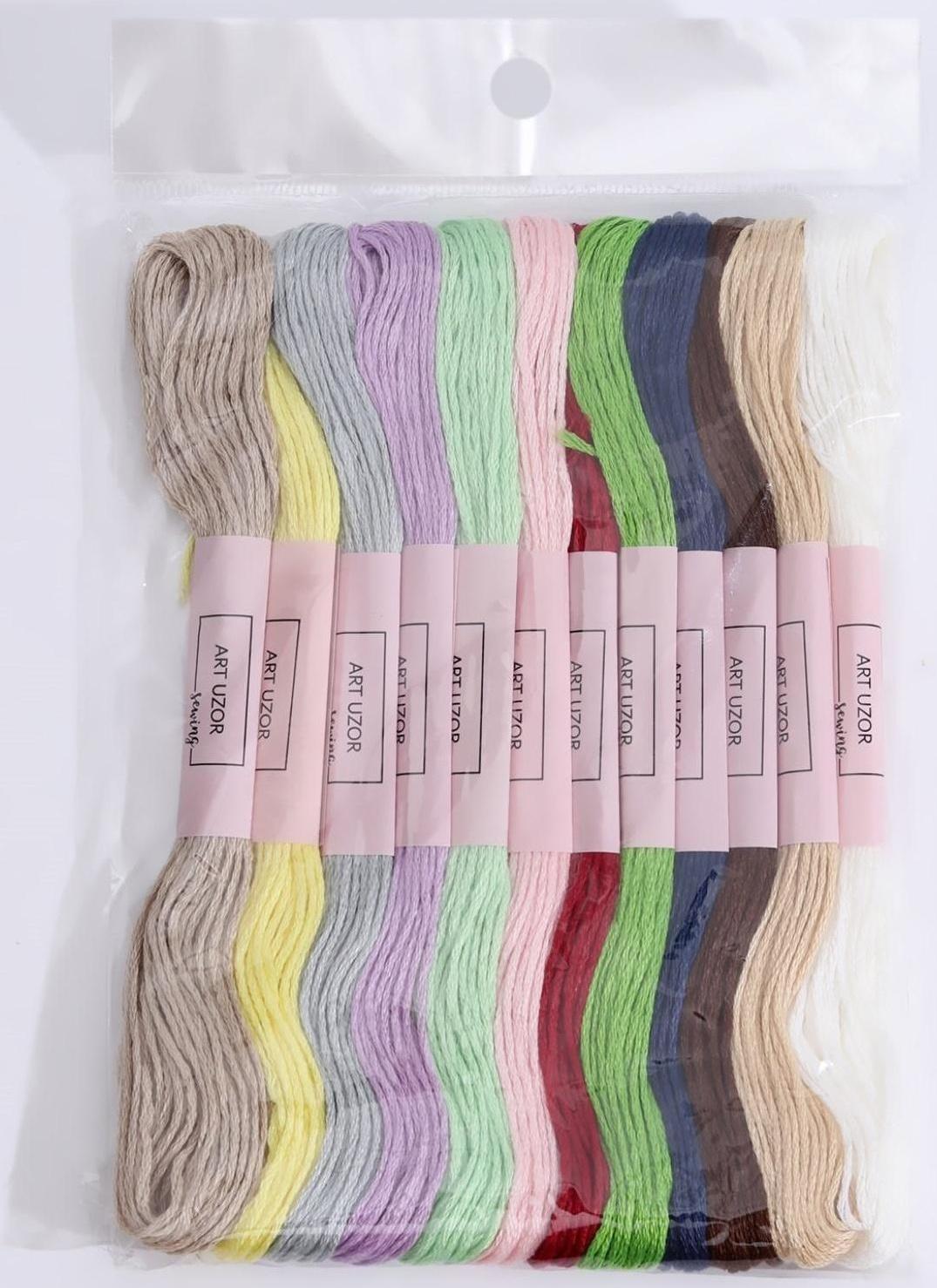 Набор ниток мулине №11/12, 8 ± 1 м, 12 шт