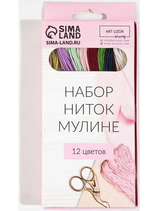 Набор ниток мулине №11/12, 8 ± 1 м, 12 шт