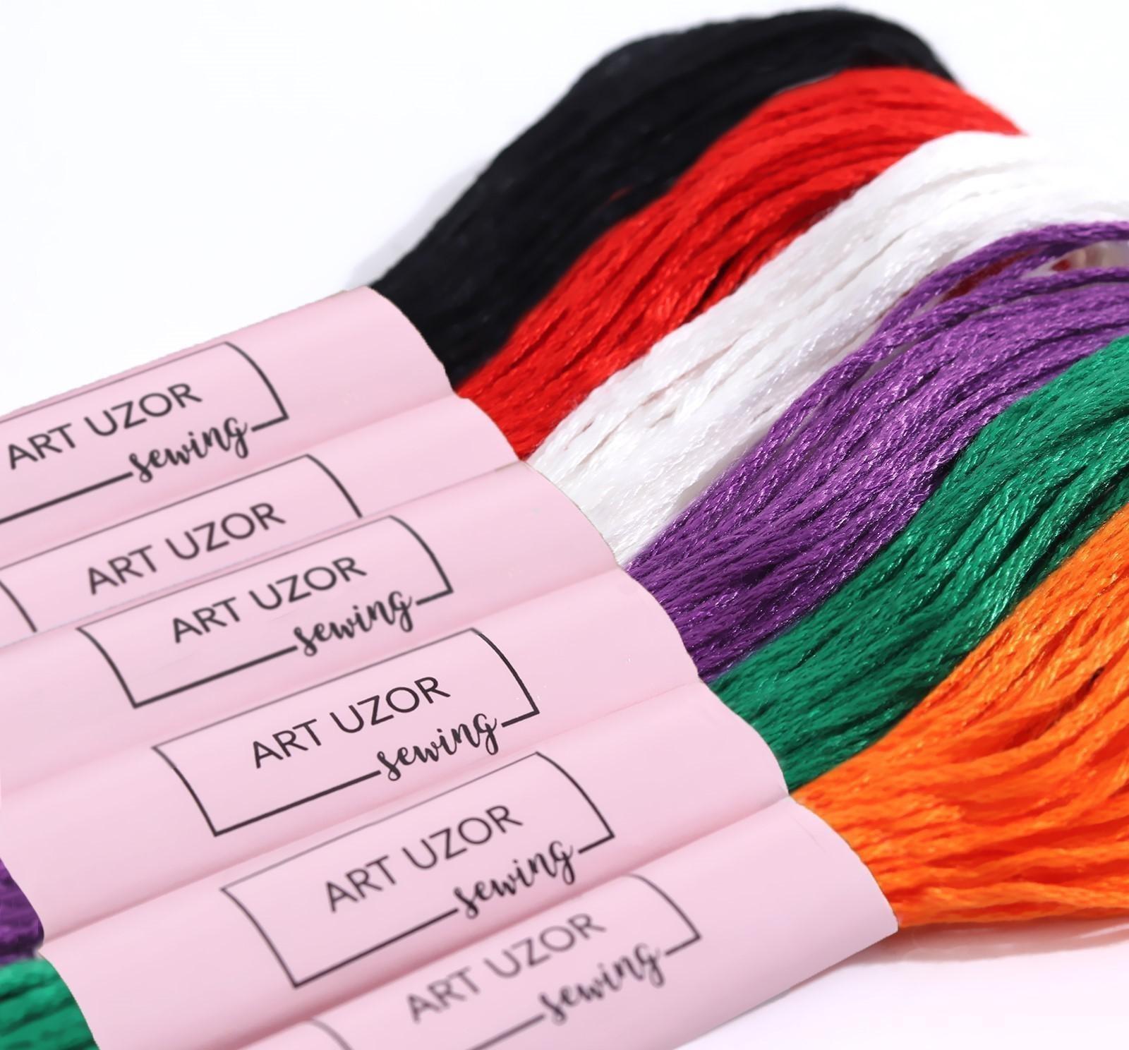 Набор ниток мулине №15, 8 ± 1 м, 6 шт