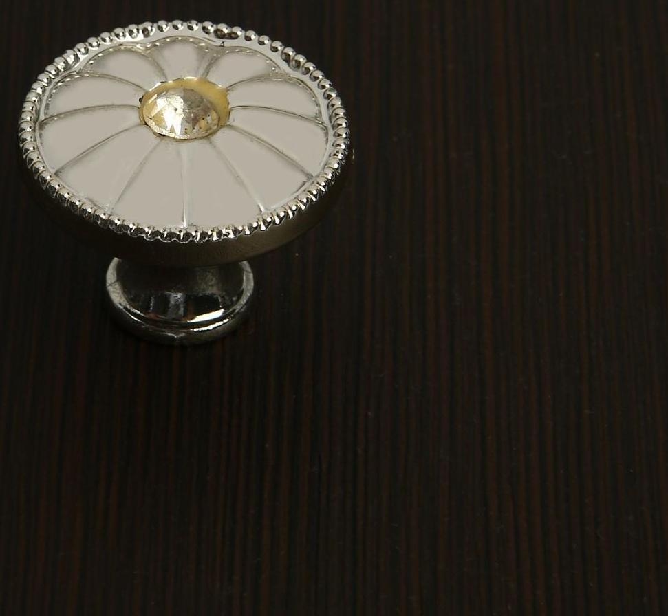 Ручка кнопка ТУНДРА РК116GP, цвет хром