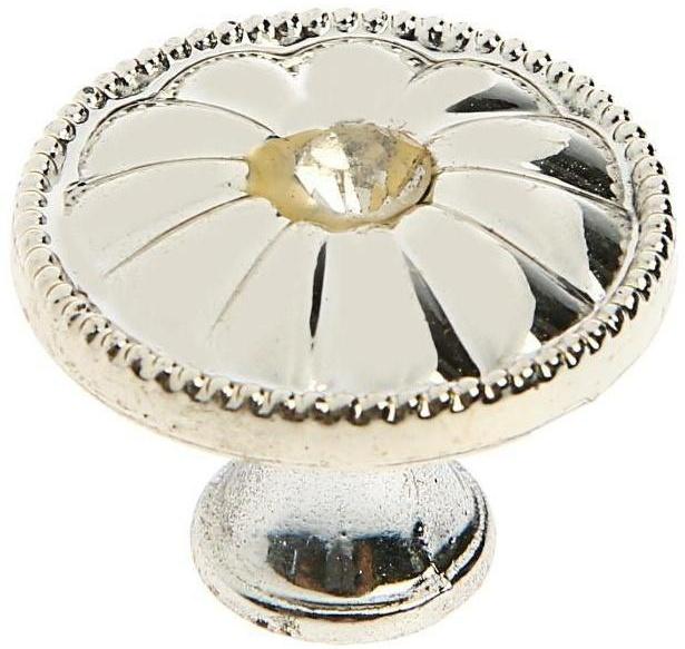 Ручка кнопка ТУНДРА РК116GP, цвет хром