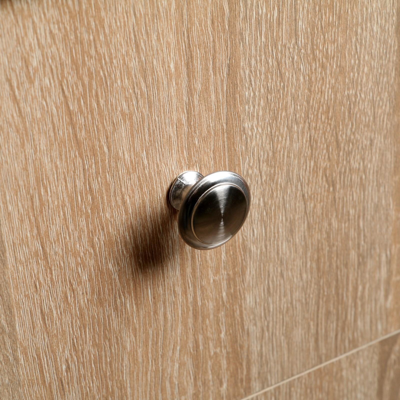 Ручка кнопка ТУНДРА, d=30 мм, цвет матовый никель