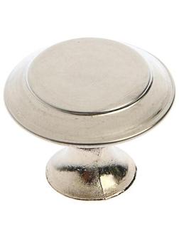 Ручка кнопка ТУНДРА, d=30 мм, цвет матовый никель