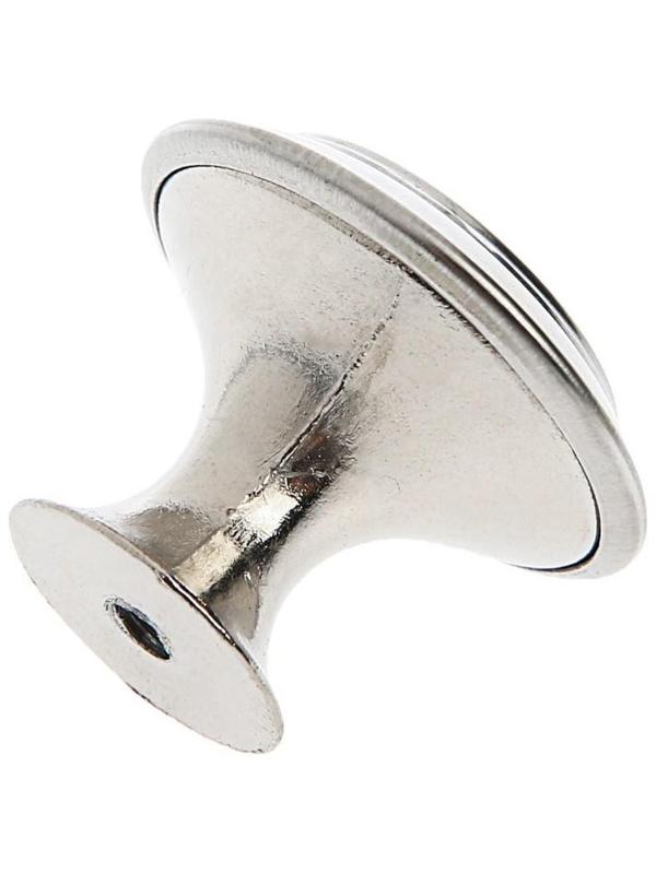 Ручка кнопка ТУНДРА, d=30 мм, цвет матовый никель