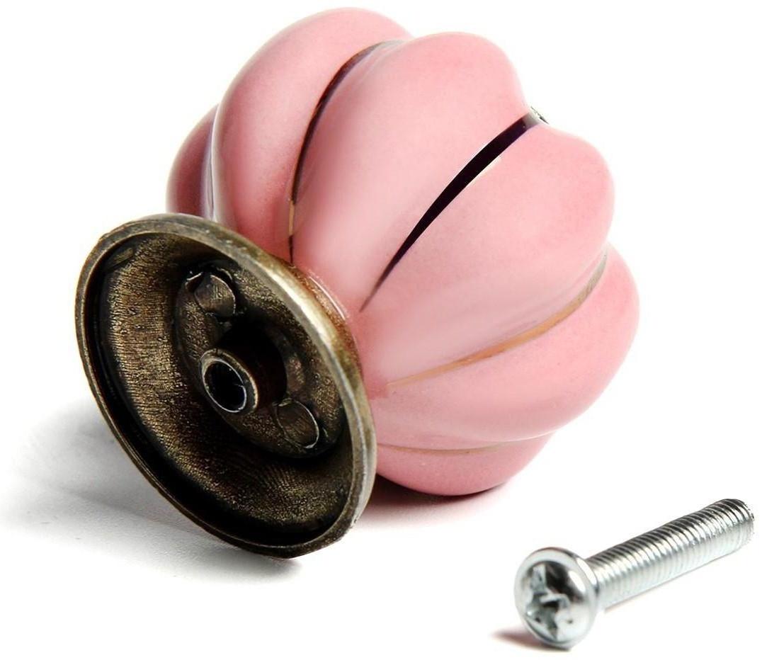 Ручка кнопка PEONY Ceramics 001, керамическая, пудровый